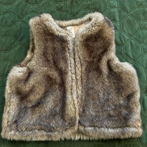 Girls Carters Fur Vest